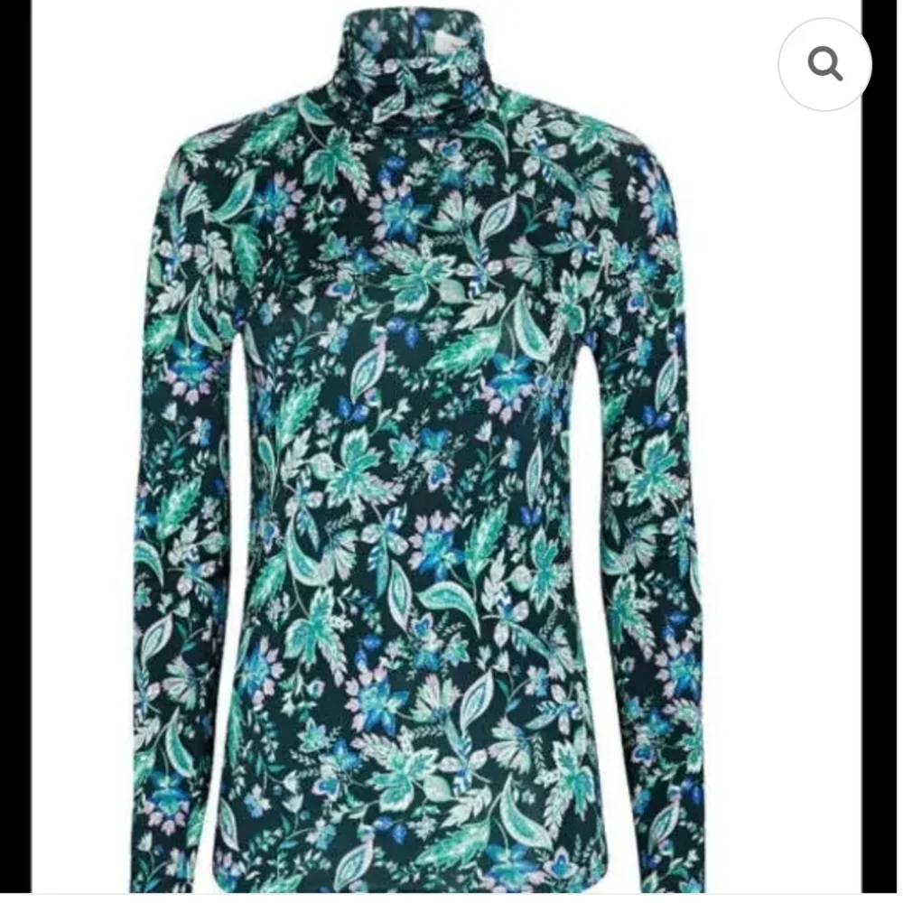 Isabel Marant Étoile Jewel Green Floral Turtleneck Blouse | Women’s Size 4 Light - Picture 3 of 11